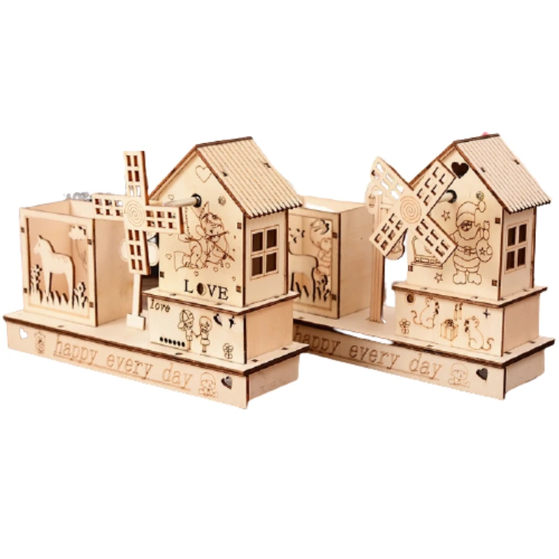 

Gift for Mom Wood Eight Tone Box Creative Desktop Swing Pattern Home Decoration Accessories for Living Room Girl Friend Gift