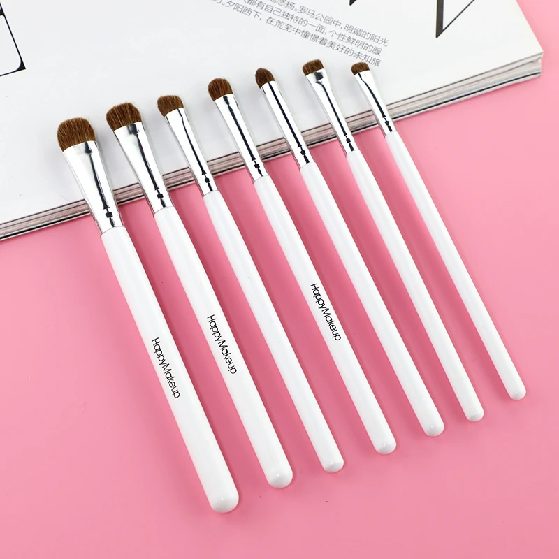 

7pcs HappyMakeup eyeshadow Brushes Portable 4 colors For Foundation Powder Blush Eyeshadow Make Up Brush Cosmetics Beauty
