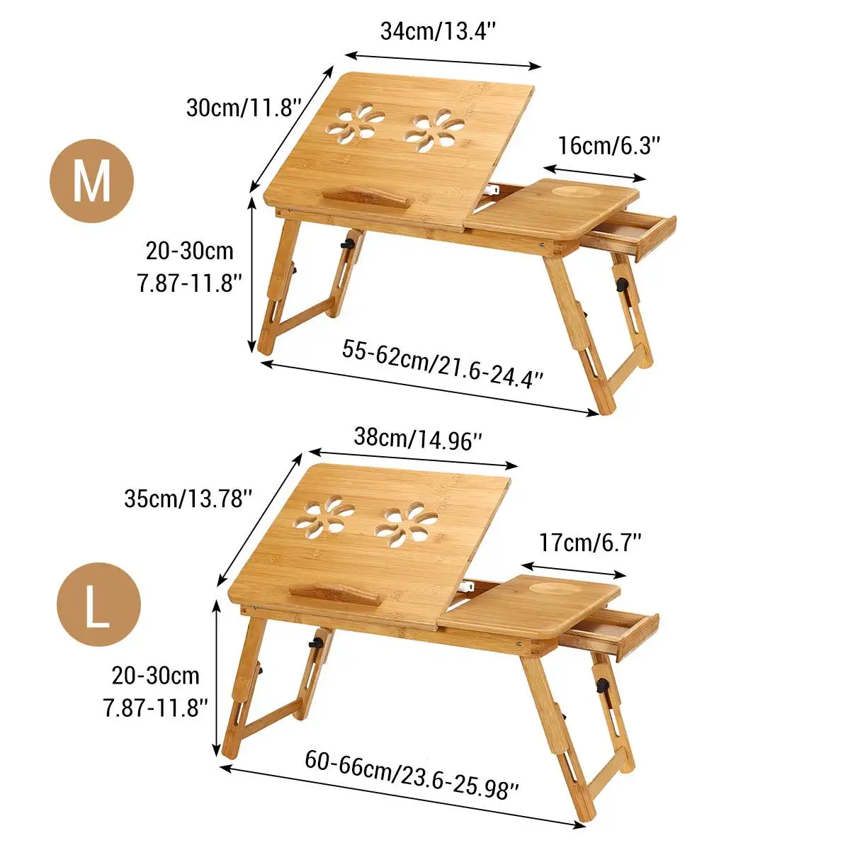 

Adjustable Bamboo Folding Computer Desks Laptop Desk Laptop Bed Table Portable Adjustable Laptop Stand Table Room Desks Lap Desk
