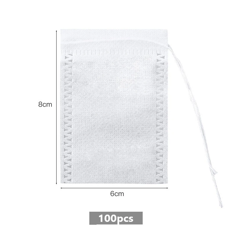 

100 Pcs Disposable Tea Bags Filter Bags Food Grade Non-woven Fabric Spice Filters Teabags Tea Infuser Spice Loose Pouches