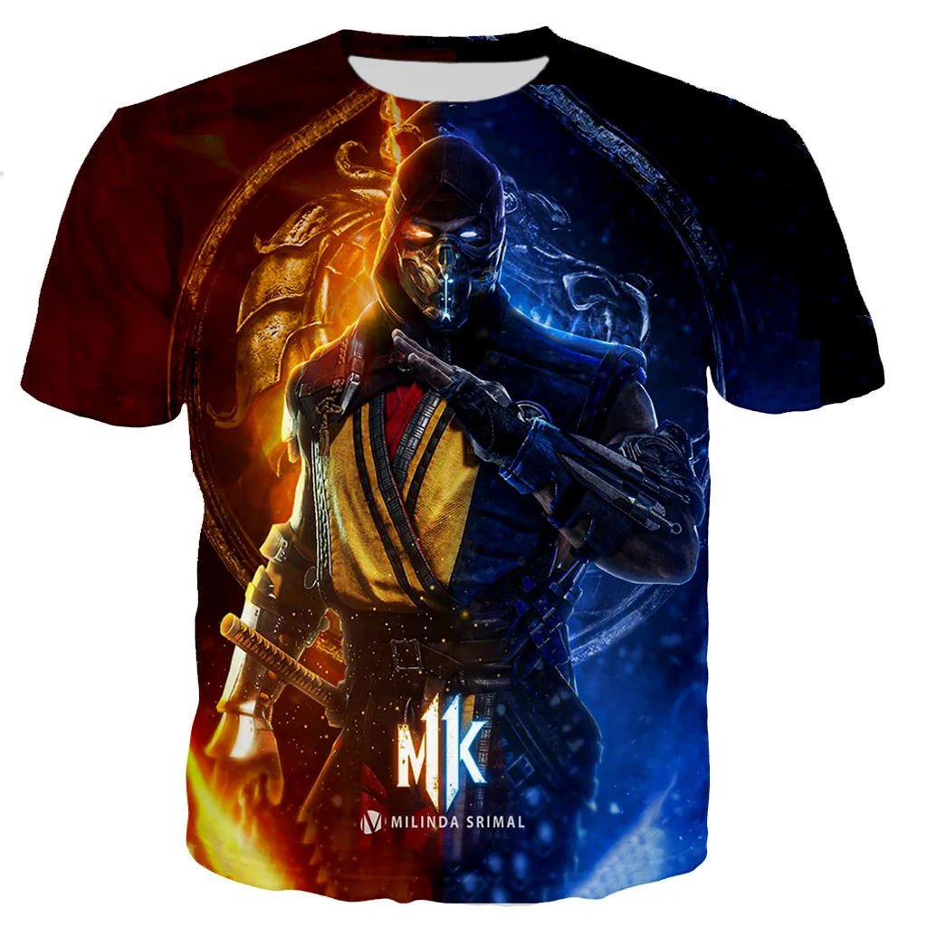 

2021 Mortal Kombat 3D Printed T-shirt Men Women Casual Fashion Harajuku T Shirts Oversized Streetwear Cool T-shirt Tee Tops