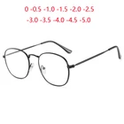 Очки для близорукости унисекс, в металлической оправе, от 0 до 0,5-1,0 до 5,0