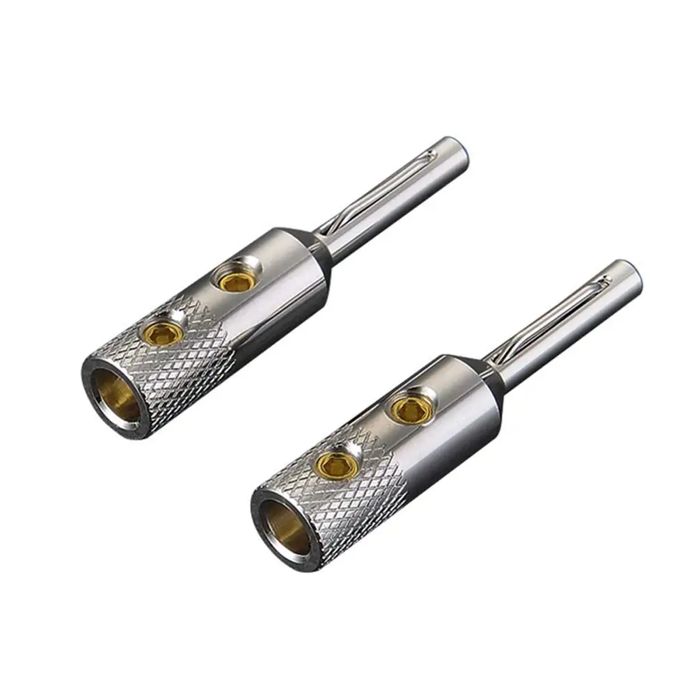 4 шт. медные вилки бананы для динамиков|speaker cable plug|rhodium plugbanana plug 4pcs |