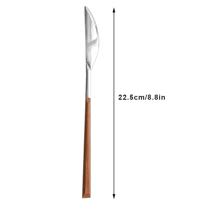 

Stainless Steel Fork Spoon With Simulation Wood Handle Donuts Coffee Tea Spoon Stirring Fruit Dessert Pastries Fork LB88