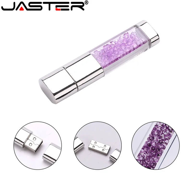 Флэш накопитель JASTER с кристаллами usb 2 0 32 ГБ 16 8 4 64 ГБ|USB флэш-накопители| |