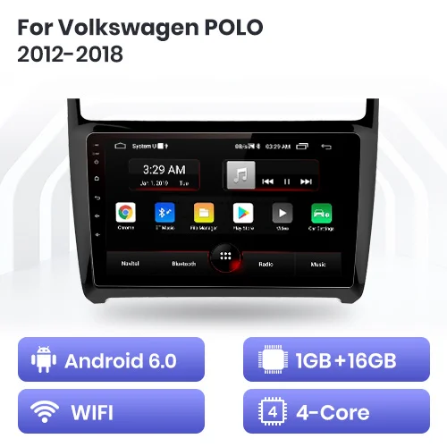 1-16GB for wifi Junsun V1 2G+ 32G Android 9,0 для Volkswagen POLO 2012- автомобильный Радио мультимедийный видео плеер gps RDS 2 din dvd - Цвет: 1-16GB for wifi