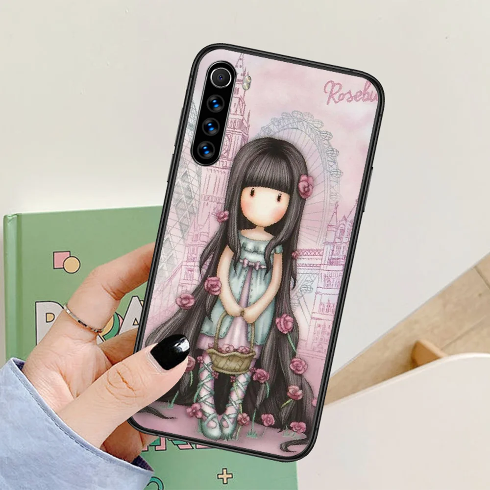 

Cartoon Lovely Santoro Gorjuss Phone Case For Xiaomi Redmi Note 7 8 8T 9 9S 4X 7 7A 9A K30 Pro Ultra black Prime Soft Coque