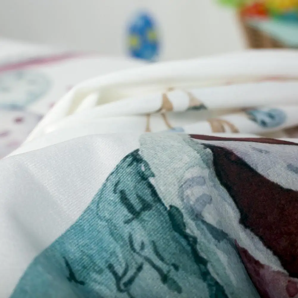 Новая скатерть с принтом яиц фланелевая Высококачественная мягкая для украшения