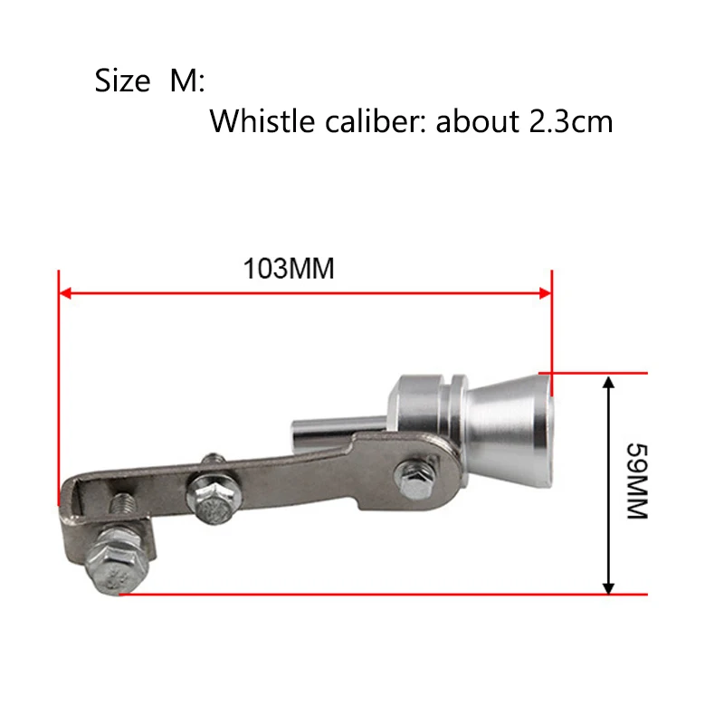 23 мм мотоцикл выхлопной поддельные турбо свисток трубы звук глушитель выдувной