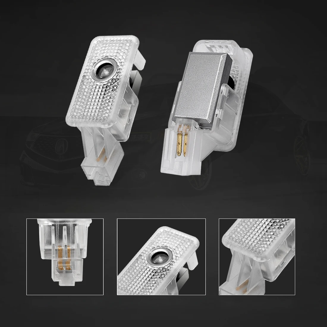 

2Pcs 3D LED Car Door Light Logo Emble Ghost Laser Projector Ambient Lamp For Acura MDX ZDX RLX TLX TL Auto Parts Accessories New