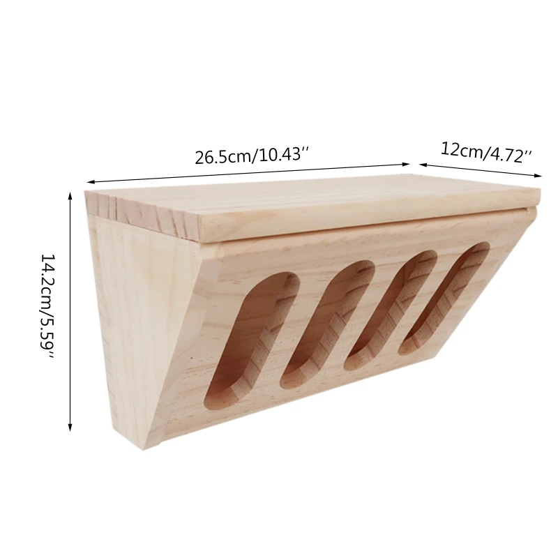 

1pcs Wooden Hay Manger Mount Rabbit Hay Feeder Rack for guinea pigs Bunny Food Bowl