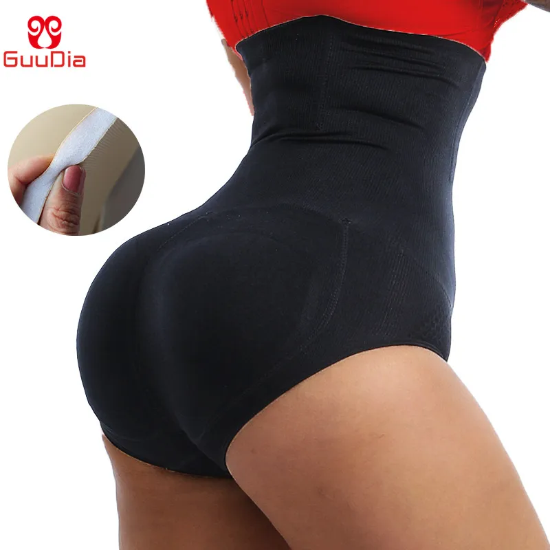 GUUDIA Padded Hip Enhancer Butt Lifter High Waist Tummy Control Panties Push Up Panty Women Body Shapers Seamless Shapers