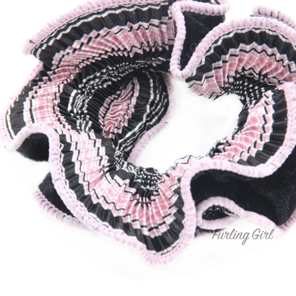 1 шт. Женская бархатная резинка для волос в двухслойную клетку |