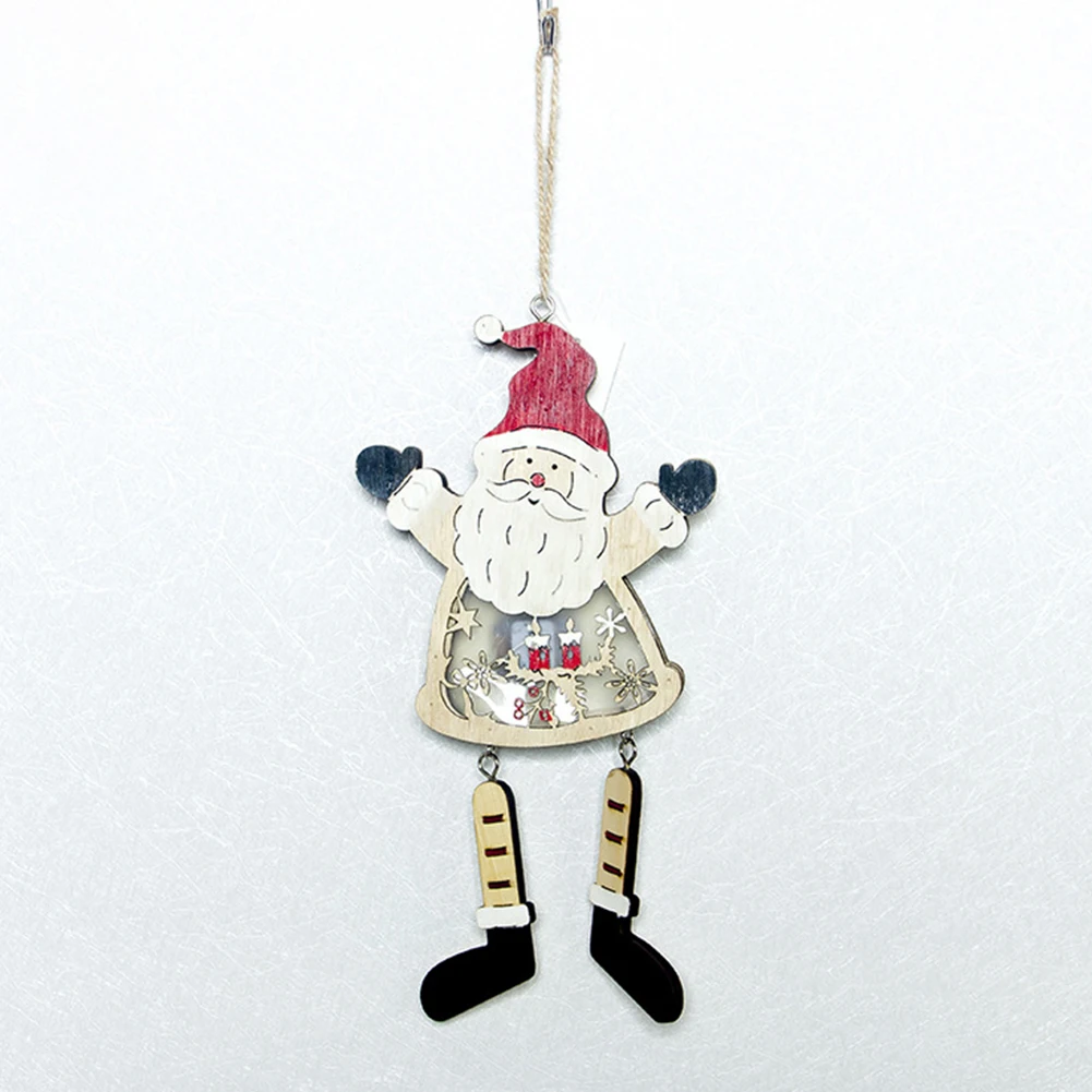 

Lightweight Gift Wood Party Decorative Festival Lighting Holiday Crafts Portable Christmas Colorful Painted Hanging Ornament