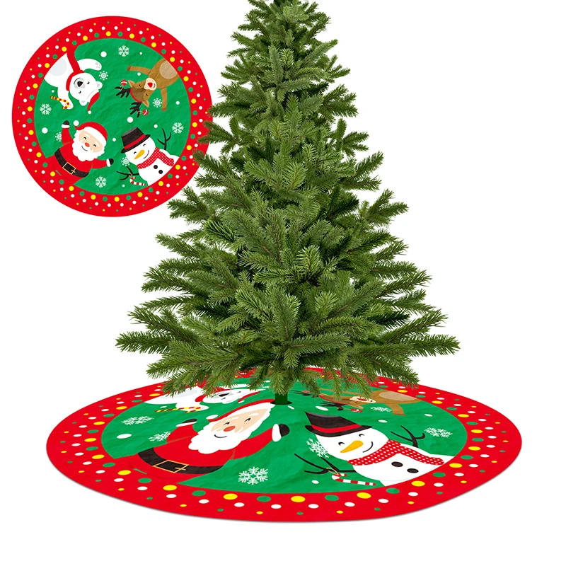 

Christmas Tree Skirts Decoration Living Room Elk Snowman Christmas Tree Decoration Cover Christmas Party Decorations
