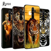 fashion tiger leopard anti fall phone case for xiaomi redmi note 9 9s max 8t 8 7 6 5 pro 5a 4x 4 soft black cover capa