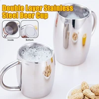 high quality stainless steel beer mug bar party household shatter resistant drinking glass juice breakfast coffee milk tea cup