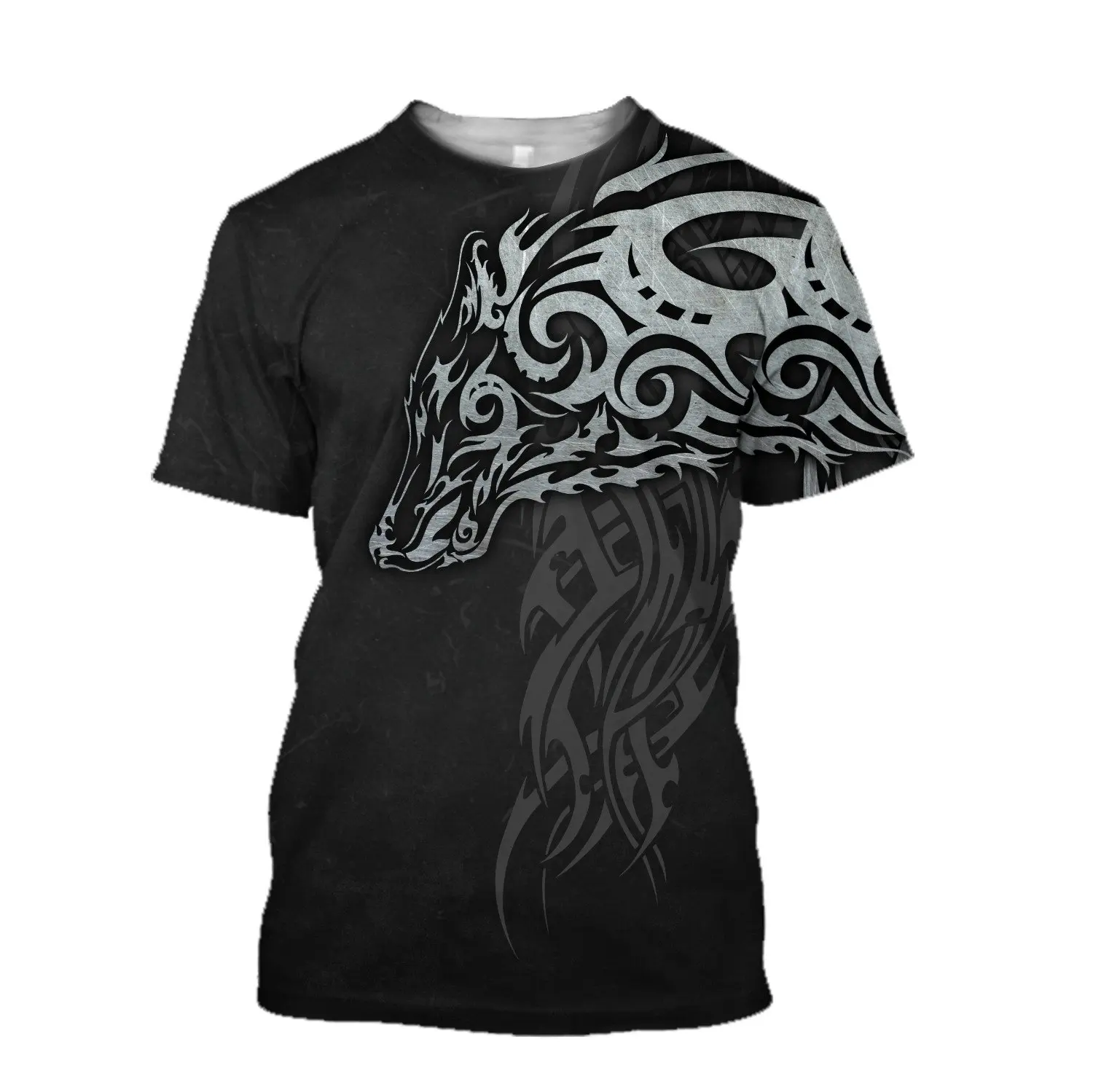 

Mens Casual Viking 3D Print T-Shirts Dark Wolf Tattoo Hip-Hop Tshirts Summer Harajuku Tees Wome Unisex Short Sleeve Tops 01