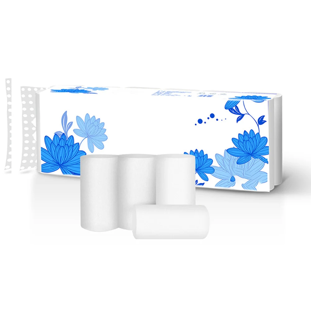 Туалетная бумага 12 рулонов 4 слоя приятная для кожи мягкая Бытовая туалетная дома