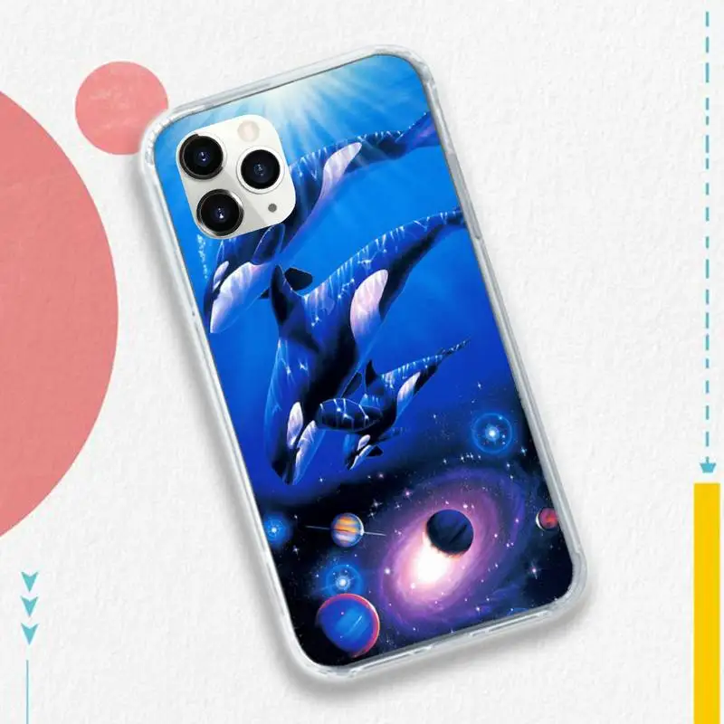 

Ocean Killer Whale Animal art Phone Case for iPhone 11 12 pro XS MAX 8 7 6 6S Plus X 5S SE 2020 XR
