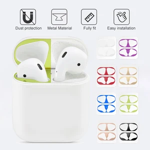 Пыленепроницаемая царапинам наклейка для Apple AirPods 2 1 наклейка защита от пыли Защитная пленка для наушников для AirPods 1 2 Наклейки на крышку