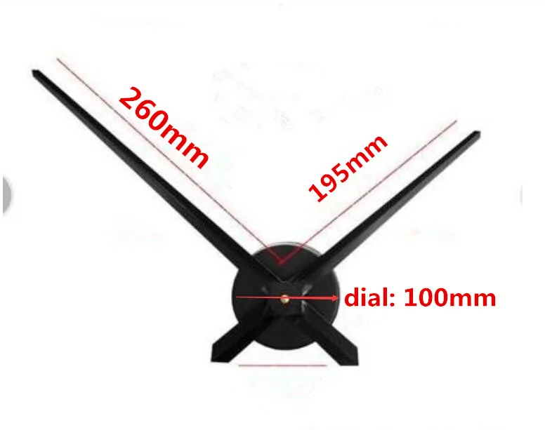 Sun-Reloj de pared de cuarzo con gran movimiento, accesorios con Dial, pegatina de pared creativa DIY, manecillas largas, 50 Uds.-0
