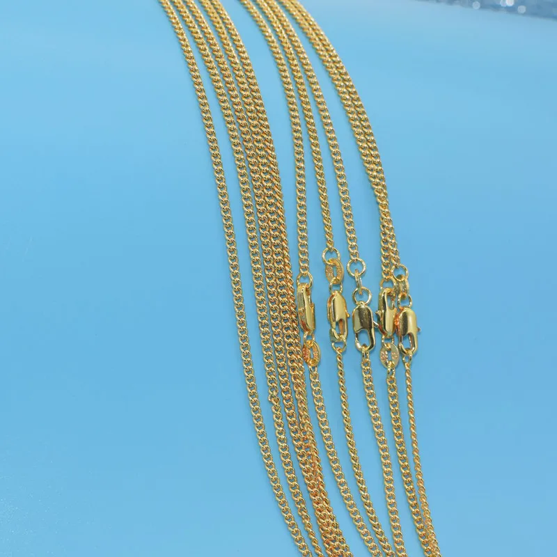 Оптовые промо-золотое ожерелье ювелирные изделия 2 мм плоский &quot16-30&quot дюймов