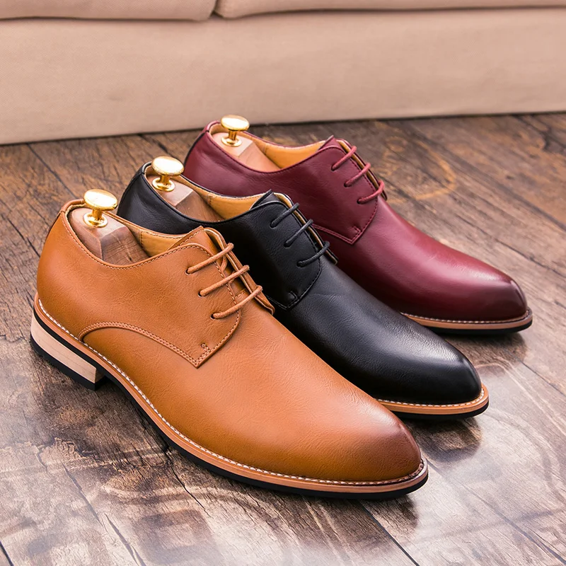 

Wear-resistant Gentleman Non-slip Leather Shoes Men's Fashion For Men Party Brand Slippers Casual Designer Formal Oxford Flat