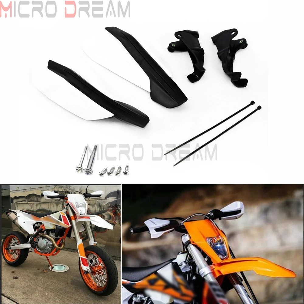 

Motocross White Hand Guard Shield Kit For 150 250 300 350 450 500 XC XC-W XC-F EXC-F 2017-2018 2019 Dirt Pit Bike Handguards