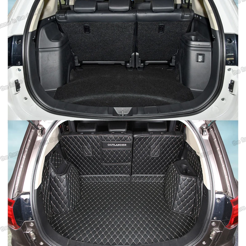 Кожаный коврик для багажника автомобиля Lsrtw2017 грузовой вкладыш Mitsubishi Outlander 2013 2014