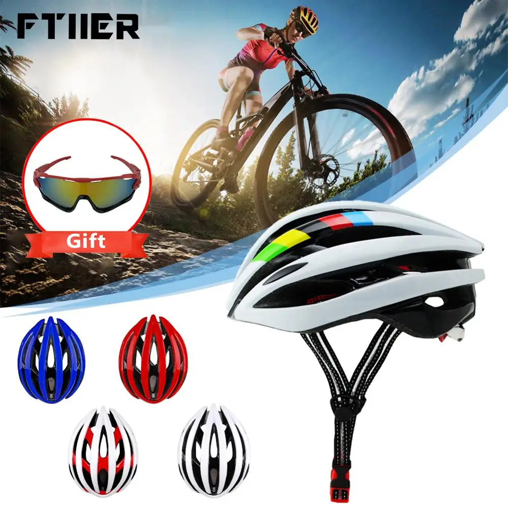 Ftiier светодиодный велосипедный шлем для мужчин и женщин горной дороги спорта на