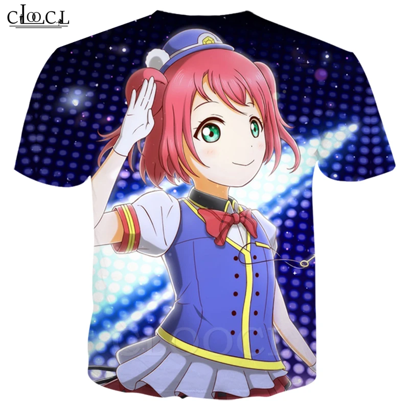 Модные Love Live аниме девочка футболка для мужчин и женщин 3D принт Harajuku с коротким