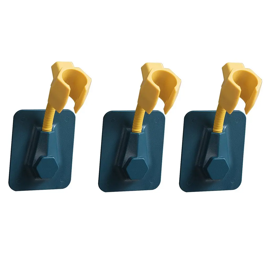 

3pcs Shower Head Holder 360 Degree Adjustable Handheld Showerhead Bracket Adhesive Shower Wall Mount Holder Drill Free
