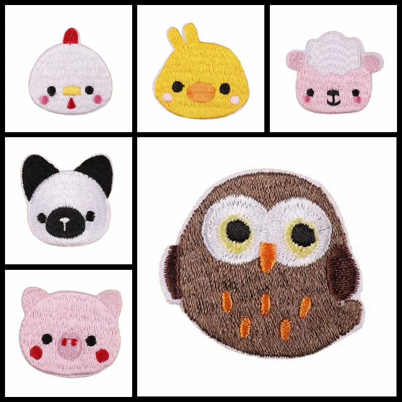 

Cute small patch animal birds and ducks DIY logo cloth stickers on children's eye masks or clothing shoes and hats