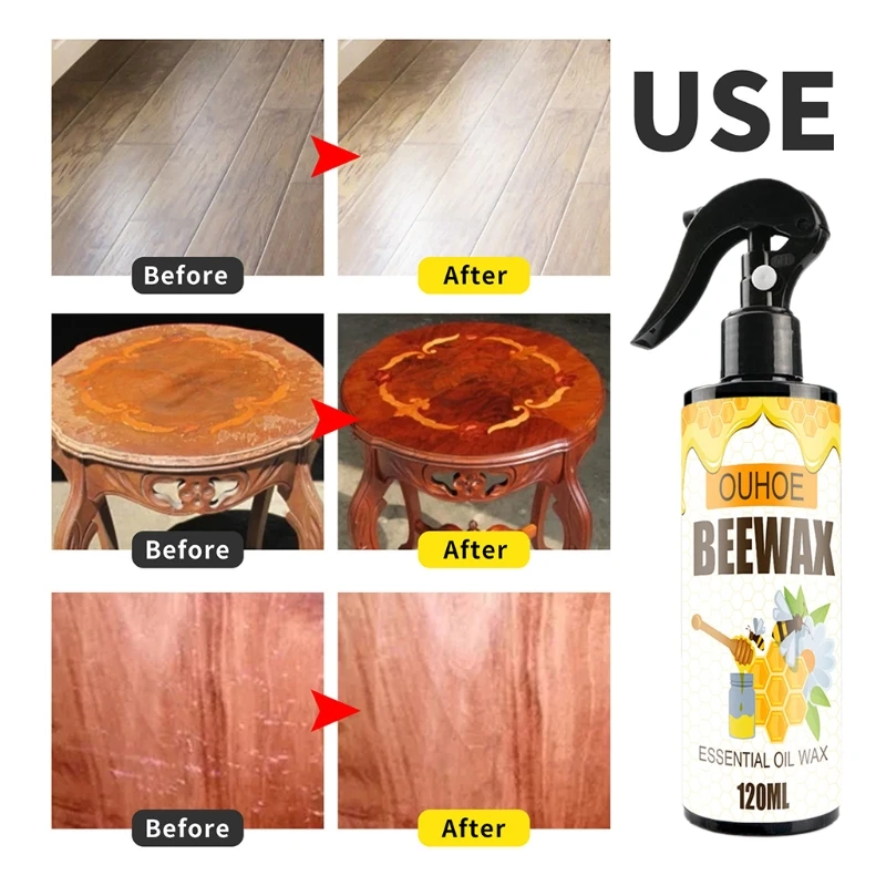 

Multipurpose Beeswax Furniture Care Beewax Spray Wood Oil Wax Cleaner and Polish 35EC