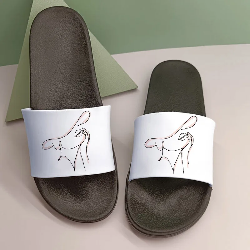 

Сандалии женские нескользящие, мягкая подошва, мультяшный рисунок кофе, для ванной комнаты, летняя обувь для отдыха, слайпер, модные смешные