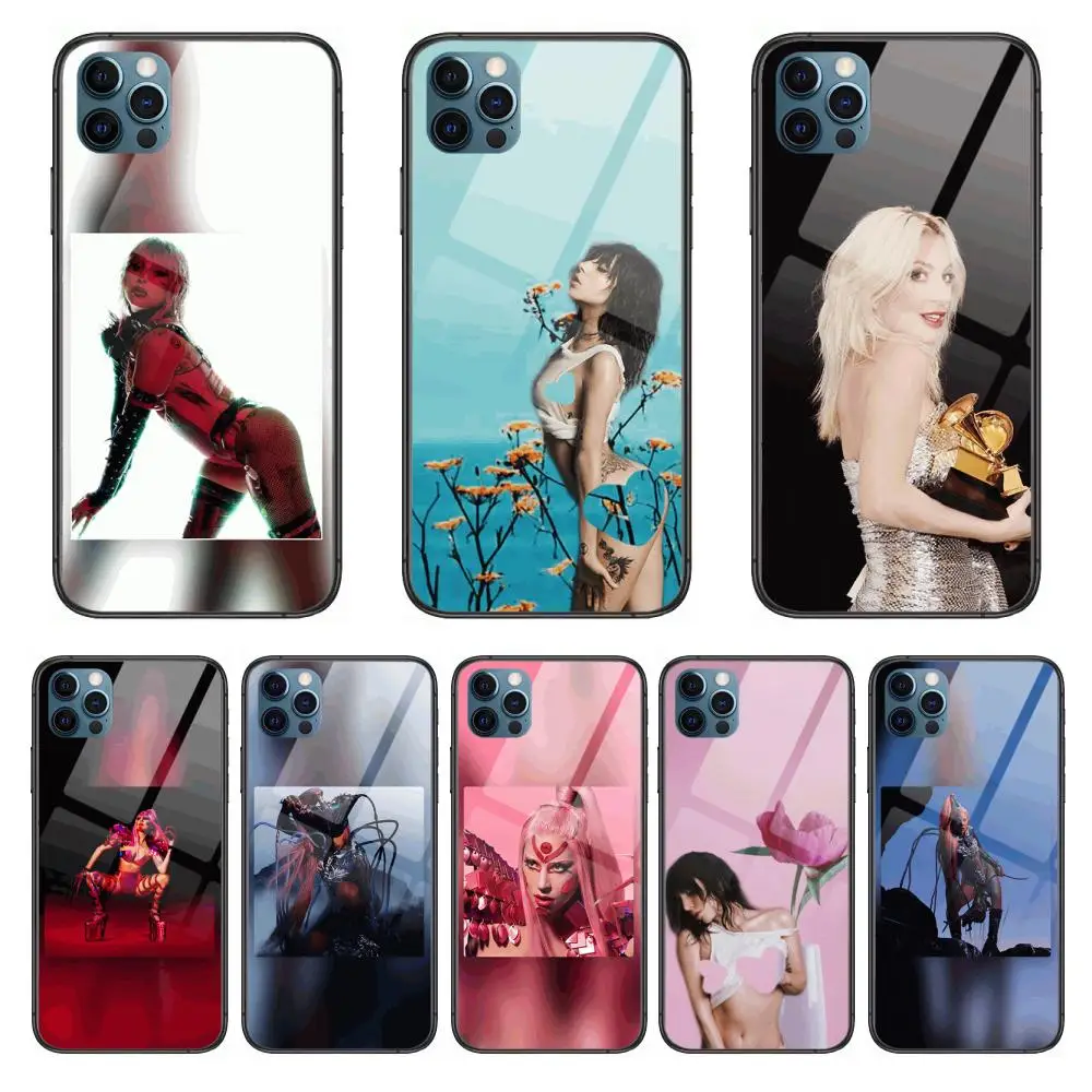 

L-Lady Gaga DIY style Style Phone Case cover For iphone 12 pro max 11 8 7 6 s XR PLUS X XS SE 2020 mini black cell shell
