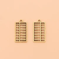 50pcslot antique gold abacus charms pendants beads 2 sided for necklace bracelet jewelry making accessories