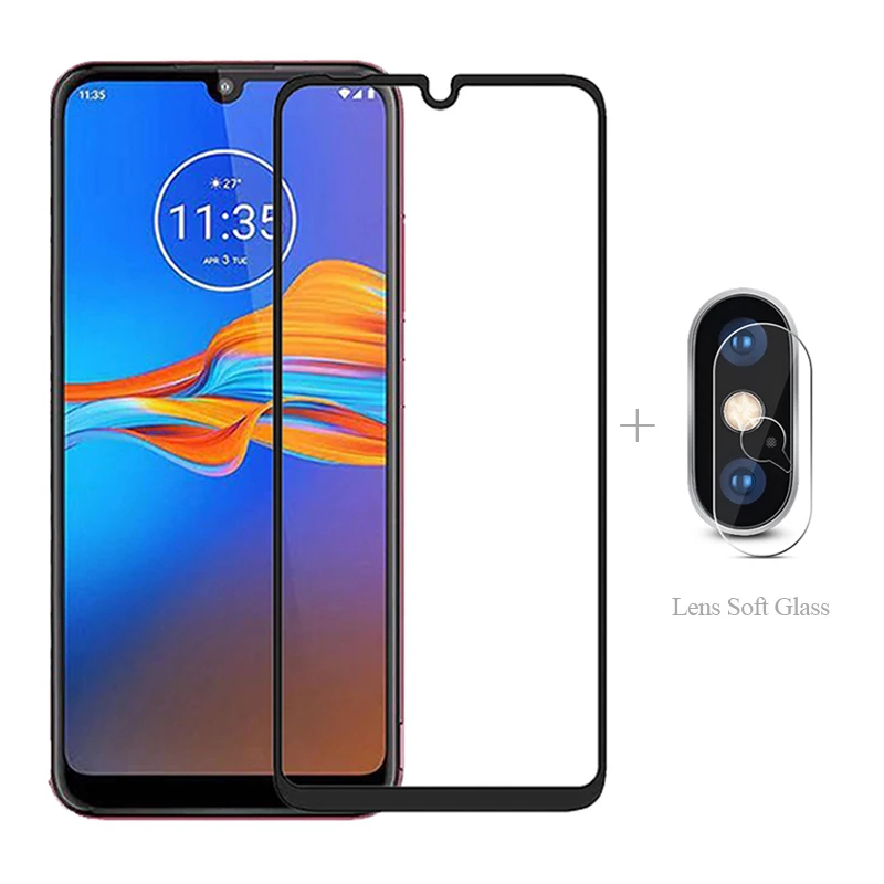 Закаленное стекло с полным покрытием + защита для камеры Motorola Moto G8 Plus G7 Power G6 Play G 8 7