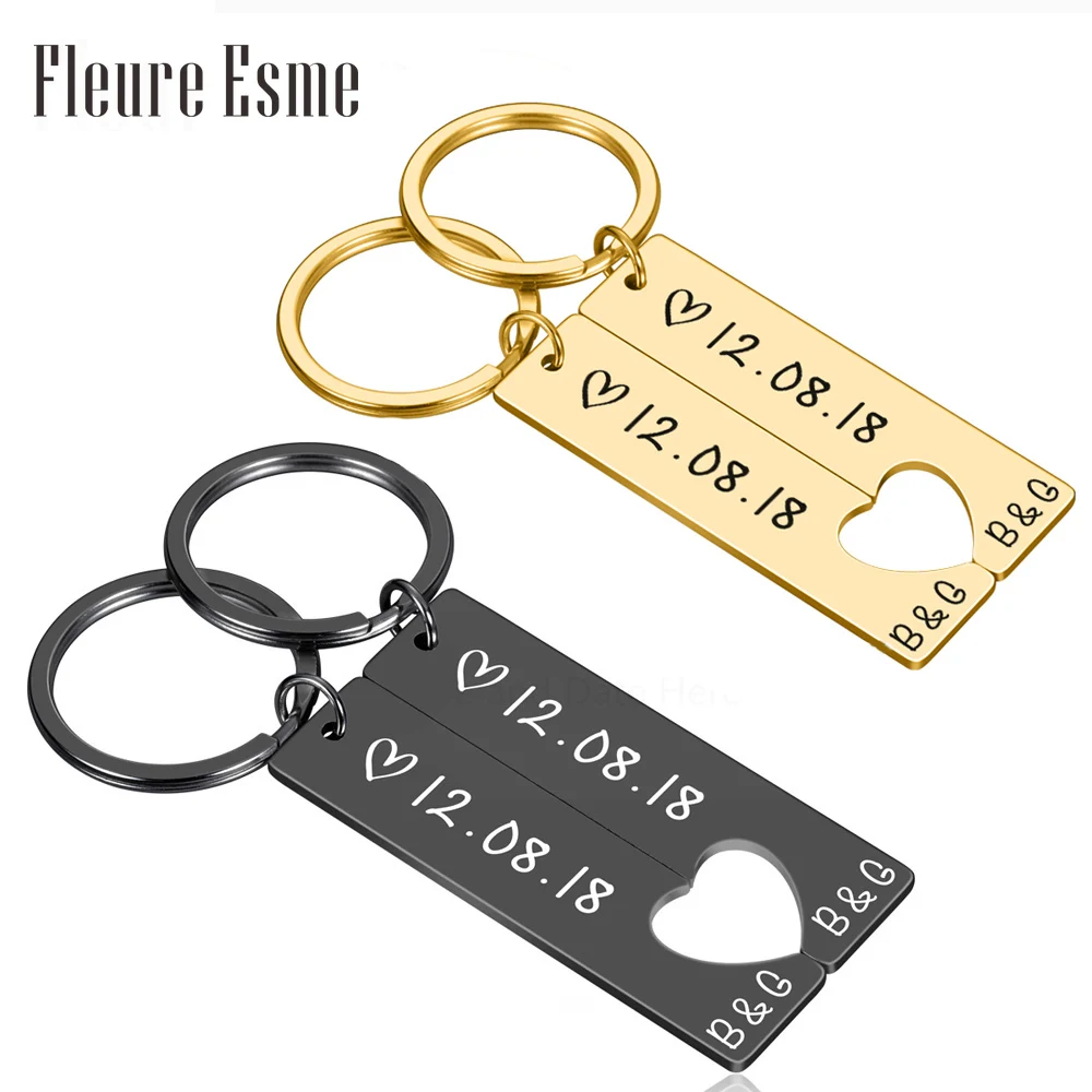 

Customized Couples Boyfriend Keychain Girlfriend Keyring Husband Anniversary Valentine Day Gift Pinky Promise Women Men KeyChain