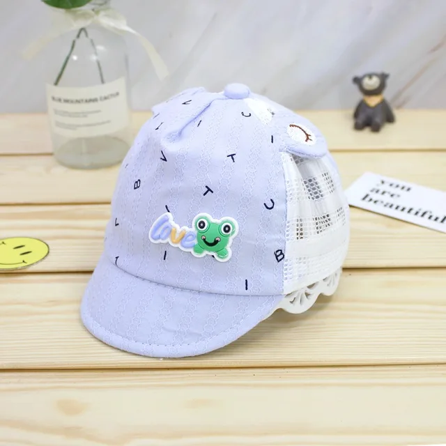 2022 Summer Cartoon Newborn Baseball Cap Cotton Baby Boy Snapback Caps Adjustable Mesh Sun Hat for Girls 0-6M 1
