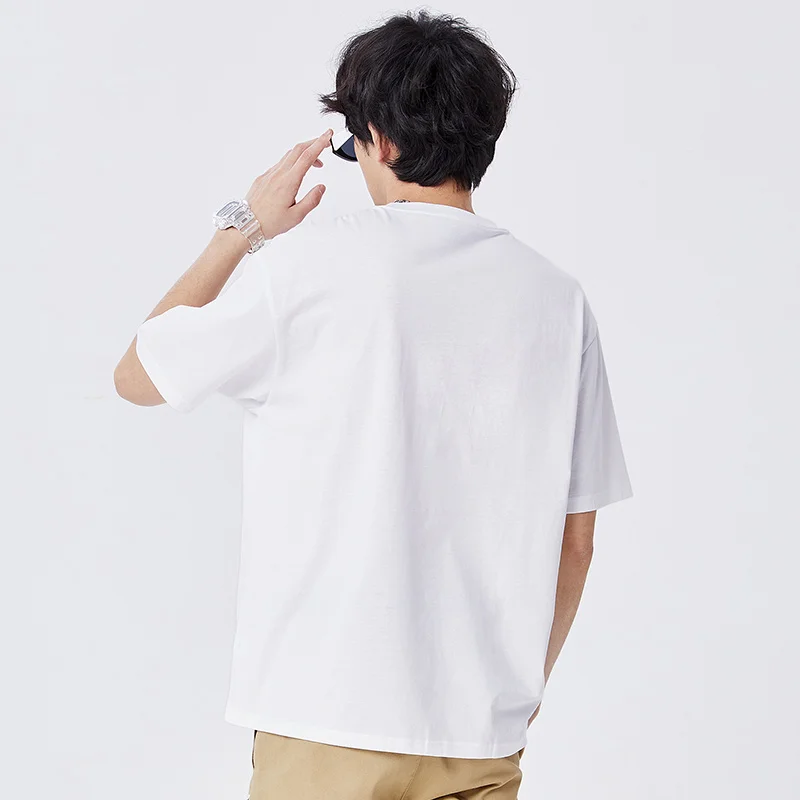 

SEMIR Short Sleeve T-Shirts Men 2021 Summer New Loose O Neck Pullover Personality Fun Pattern Tops Trend