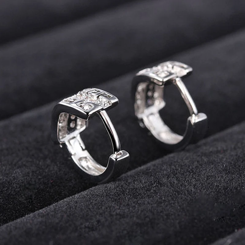 Женские серьги-кольца MEETSOFT серьги из тибетского серебра с защитой от аллергии