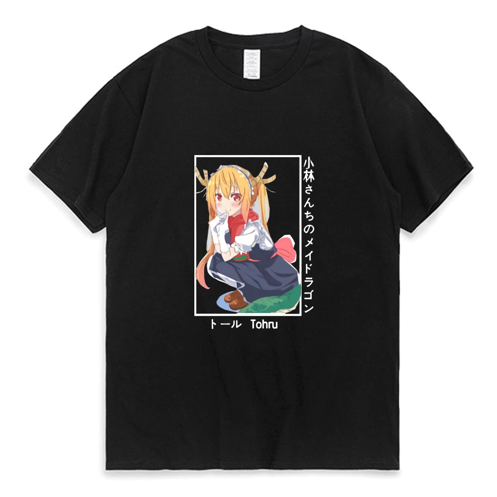 

Hot Anime Miss Kobayashi's Dragon Maid Tohru Print Tees Shirt for Men Women College Teens Manga Trendy Short Sleeve T Shirt Male