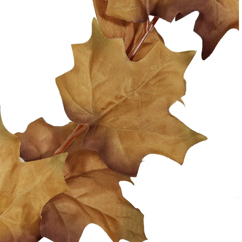 Искусственная гирлянда из кленовых листьев настенное украшение на дерево