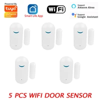 tuya smart life wifi doorwindow detector notification alert security sensor smart home support alexa google home no need hub