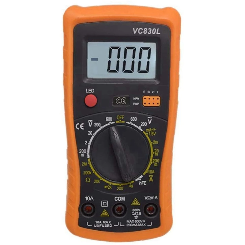 

VC830L Multimeter A830L Handheld Digital Universal Meter Ammeter Voltmeter
