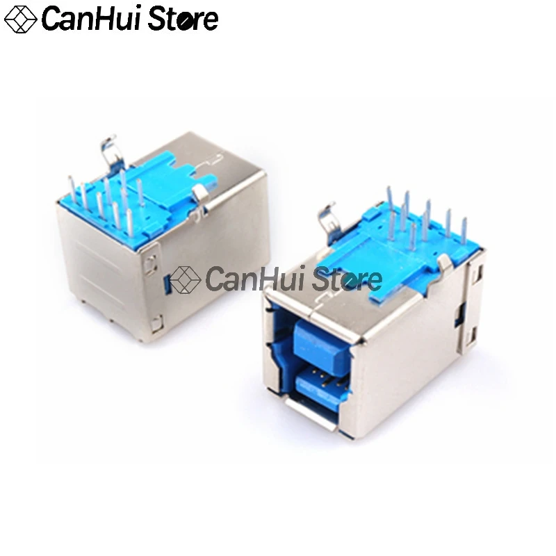 Квадратный разъем USB A типа мама 90 / 180 градусов 5 шт