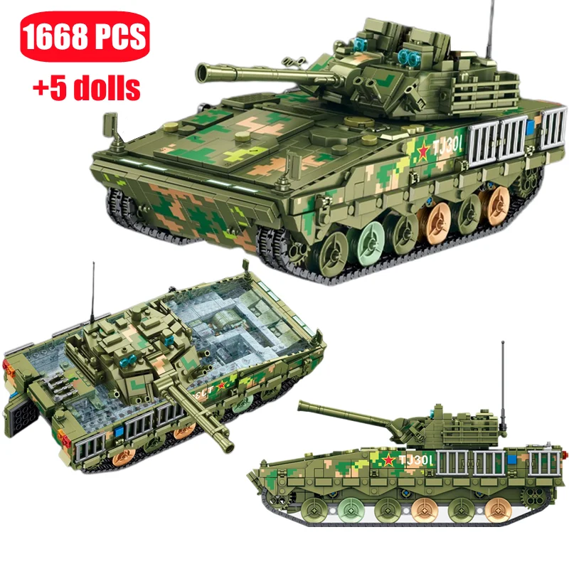 

1668PCS 04A Infantry Fighting Vehicle Building Blocks MOC Military Tank Soldier Bricks DIY Kids Toys Birthday Gifts For Children