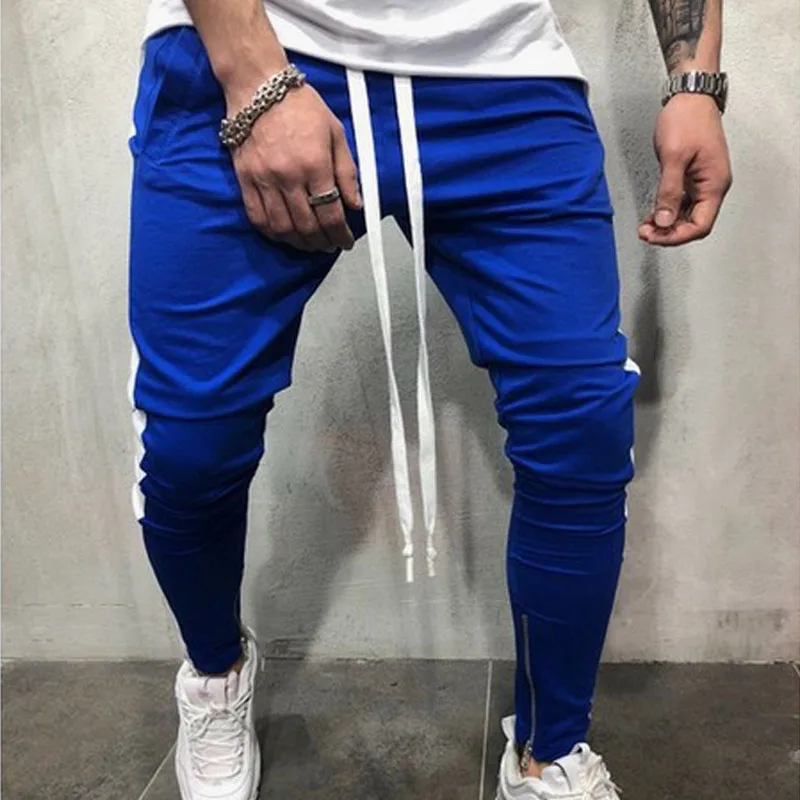 

Мужские джоггеры, повседневные синие штаны, мужская спортивная одежда для фитнеса, спортивный костюм, штаны для маленьких ног, спортивные б...